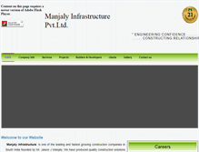 Tablet Screenshot of manjalyinfrastructures.com